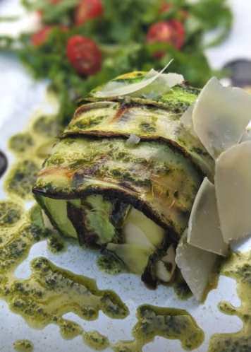 Grilled zucchini specialty with parmesan at Restaurant Radobolja